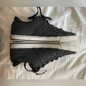 Adidas black striped sneakers